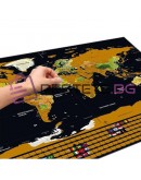 Скреч карта на света със знамена